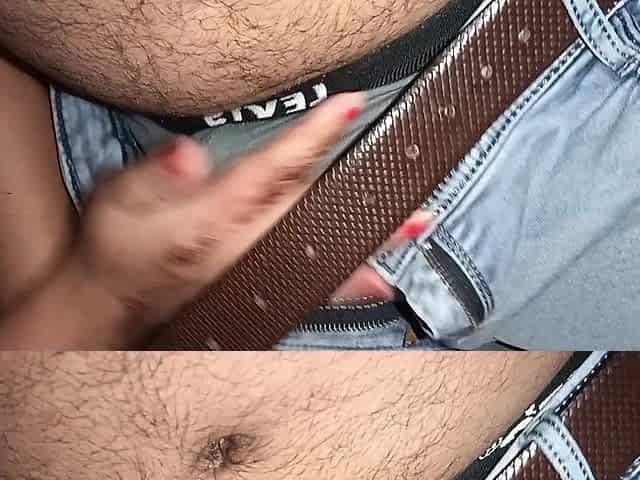 Desi Girl the Cum After Shaking the Boy's Penis.