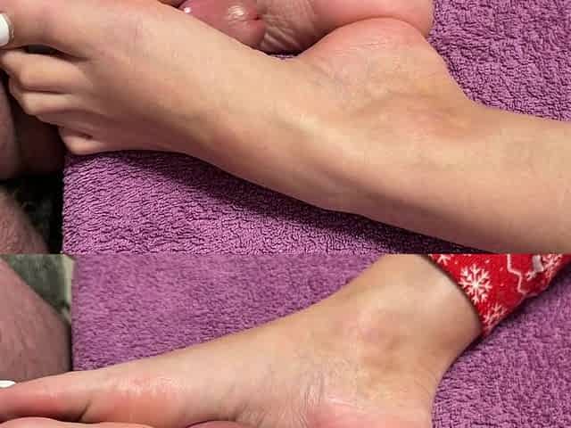 Real Feet Fuck Ends with Huge Load on My Toes