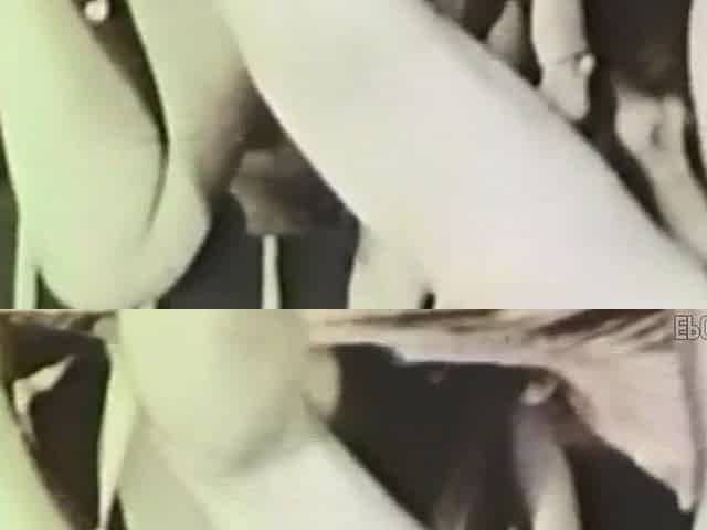 Sensual blondes enjoy passionate vintage threesome fun