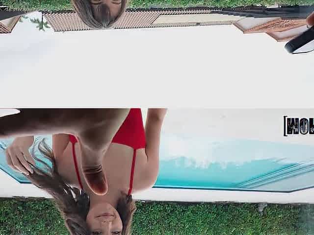 Mofos - Large Tit Serena Hill Stops to Suck so BBC by the Pool