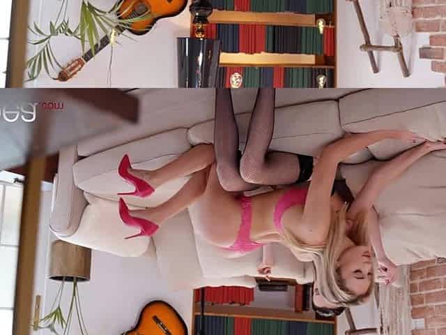 Lesbea Adel Morel Spanks blond in advance of romantic facesitting lesbo climax
