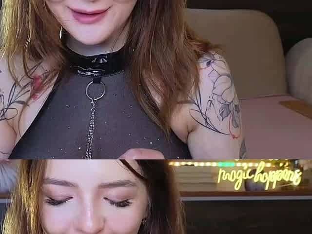 Busty curly brunette with big boobs fucks on couch