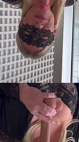 Masked Fiona Shows Gives JOI with a Bwc Dildo