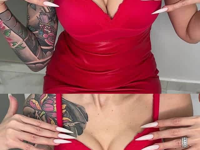 Hot White Color Long Nails, Sharp Claws and Kinky Handjobs with Spit