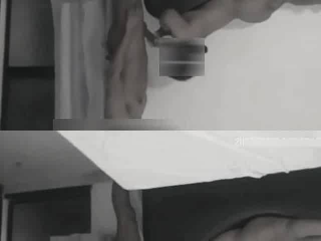 ebony dude eats brunette hair dwarf on all fours in the motel