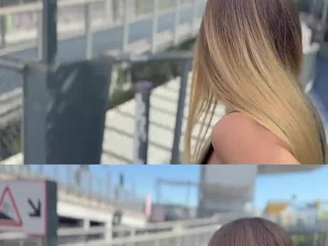 Cheating wife gets banged on her hotel balcony