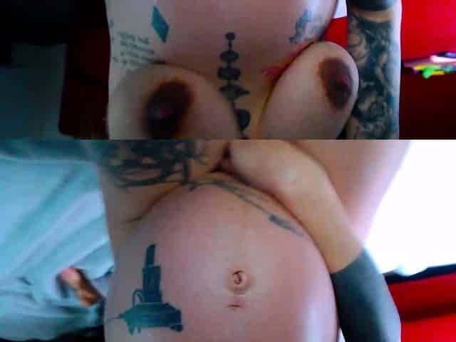 Perverted amateur brunette hottie jerking big cock