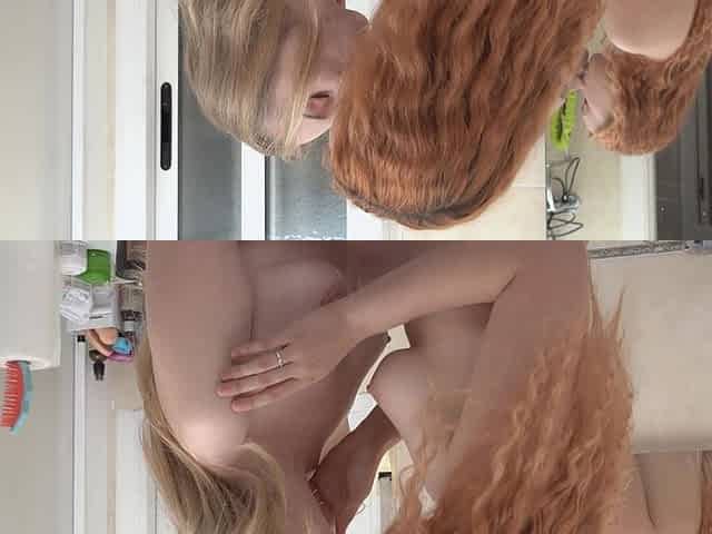Sheryl X Sensually Fucked Alice Klay Tight Pink Pussy on the Sink