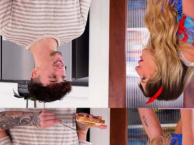 Big round ass stepsister likes apples