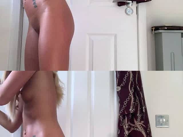 blonde teen pregnant girl has her pussy masturbated