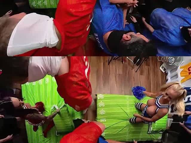 360 BTS Cheerleaders vs Football Team Gangbang