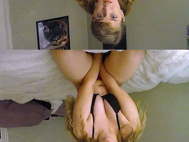 Hot blonde with big boobs solo