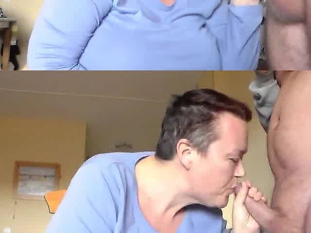 Jen gets John cum on her tit after a tugjob