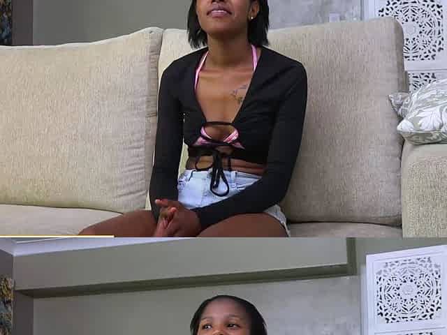 Black teen amateur did great on her first time casting video