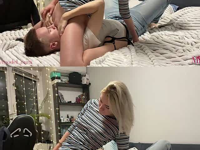 Youthful pair afterparty : hard screw, fellatio and vagina licking - MiraDavid
