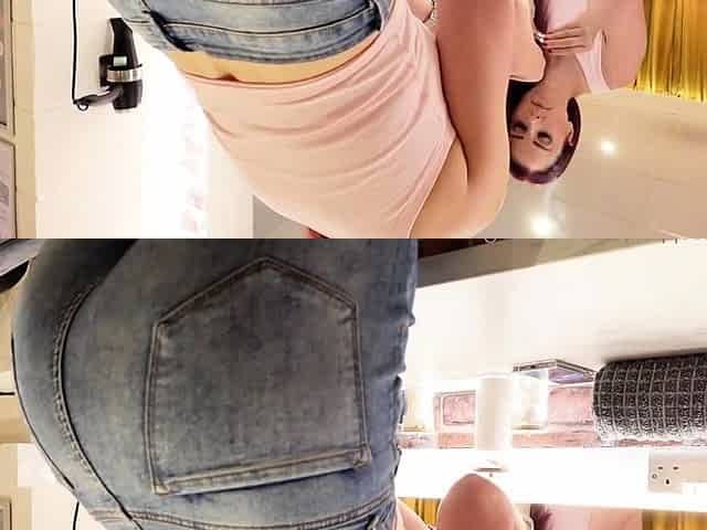 Sexy Ass Babe Lacey Little Kitchen Masturbation