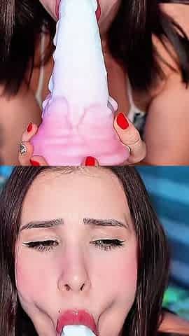 Beautiful Latina Fucks a Rare Dildo Until She Squirts