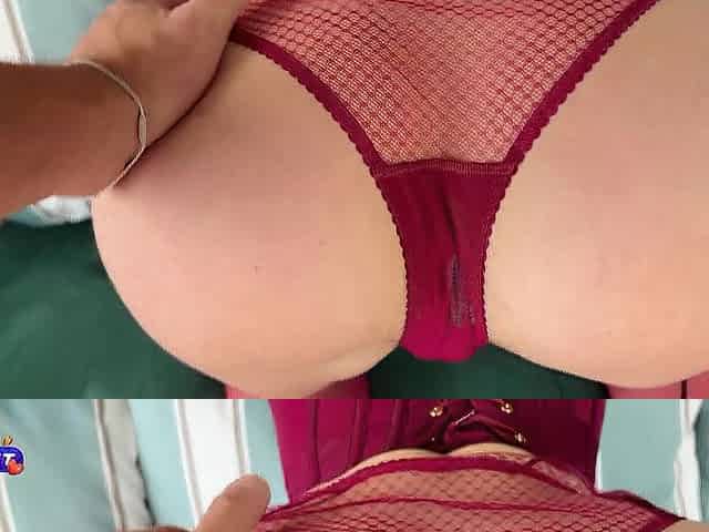 Deepthroat and Anal Creampie in Underware