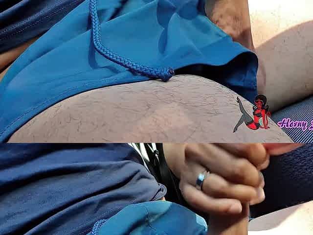 GIRLFRIEND SUCK MY RAMROD IN THE CONVERTIBLE CAR - I CUM IN IN HER BREASTS