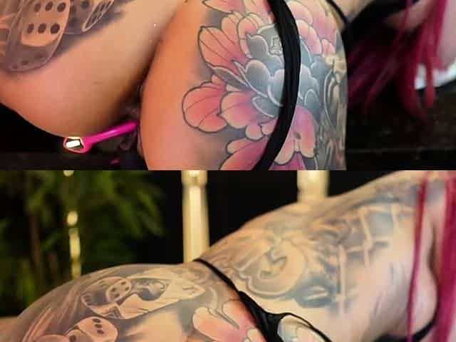 Solo pussy toying redhead close up action