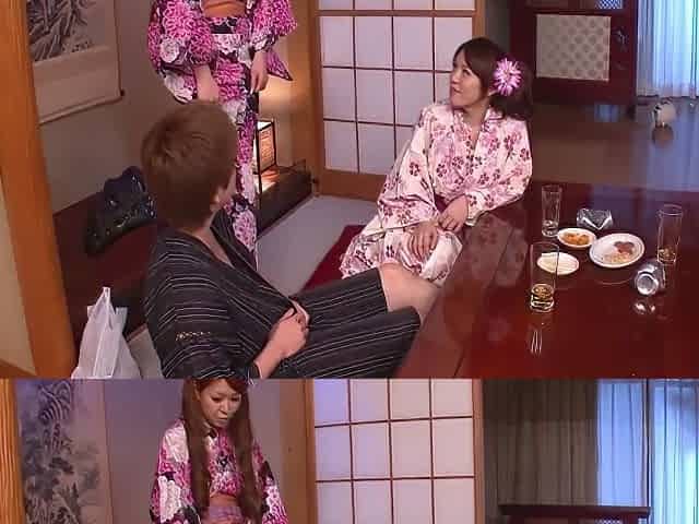 Lucky Japanese Bro Gets Spoiled By Two Young Bushy Pussies