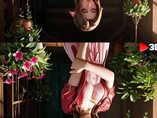 Aerith Gainsborough likes getting drilled by a massive ebony rod [AI]