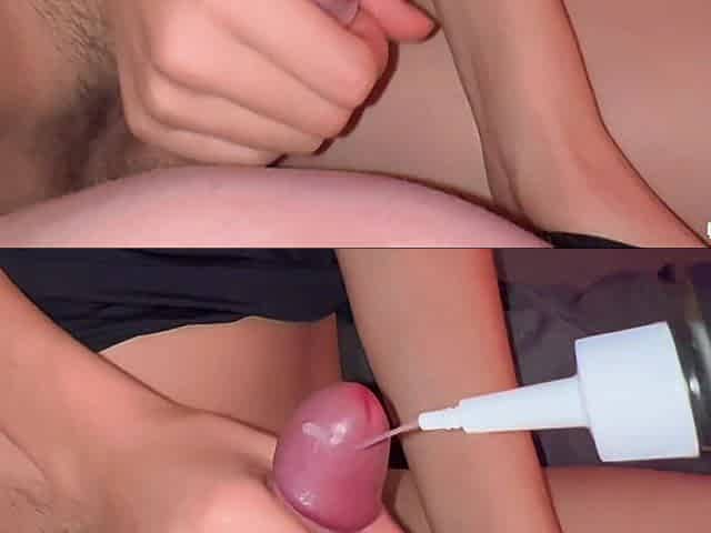 German Young Couple Mutual Masturbation- He Cums on Her Tight Pussy