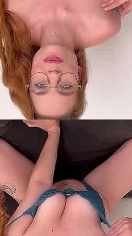 Fun with a Glass Dildo