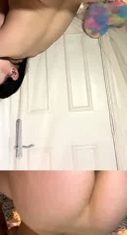 Kinky moist taco brunette anal toy play during masturbating