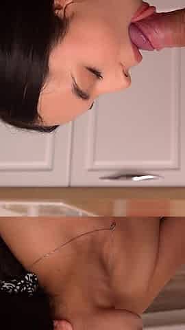 Hardcore on Kitchen Table Step Bro Ruined My Tight Teen Pussy