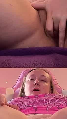 Huge Thick Fantasy Toy and Panties in My Hairy Pussy