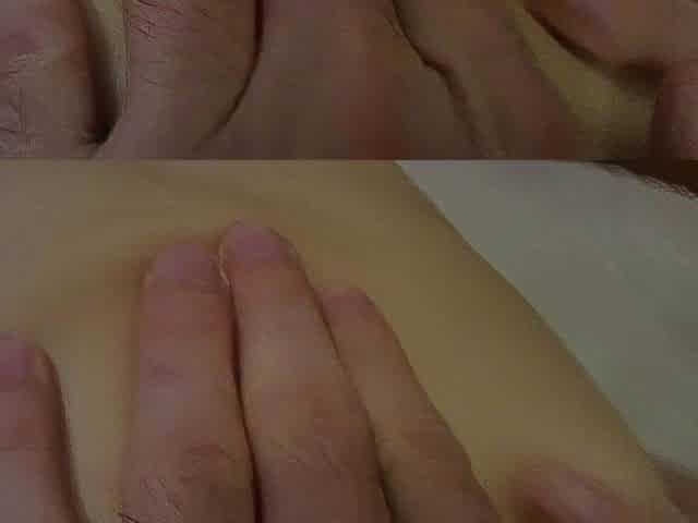 Doggystyle, footjob, cum inside cunt