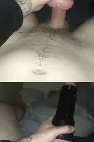 screwing my fleshlight after I've fluid it up with cum two