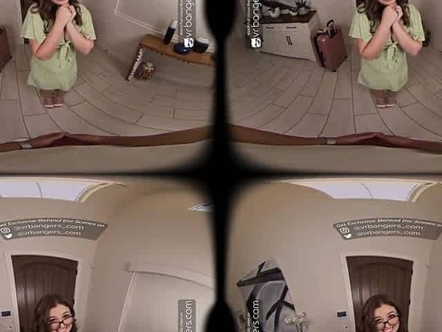VR bangers VR bathroom experience with a pornstar Leanna Virtual reality porn in baths