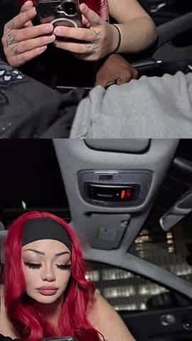 Hot Red Headed Dick Suckkng In The Car And Fucked In Parking Lot