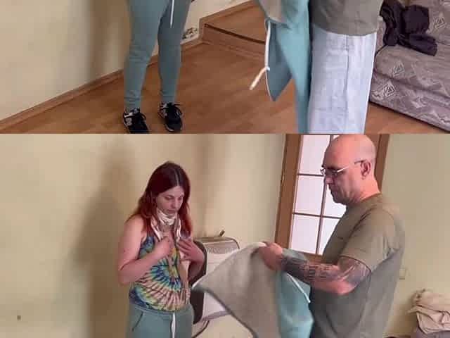 Roleplay with humiliation and booty flogging, fingering