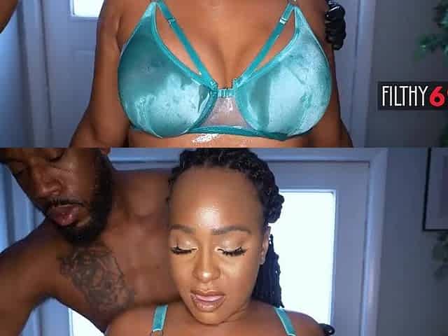 Black girl gets her snatch pounded by a large penis masseur