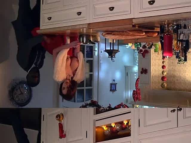 A mother I'd like to fuck gets drilled in the kitchen by a guest on Christmas Eve!