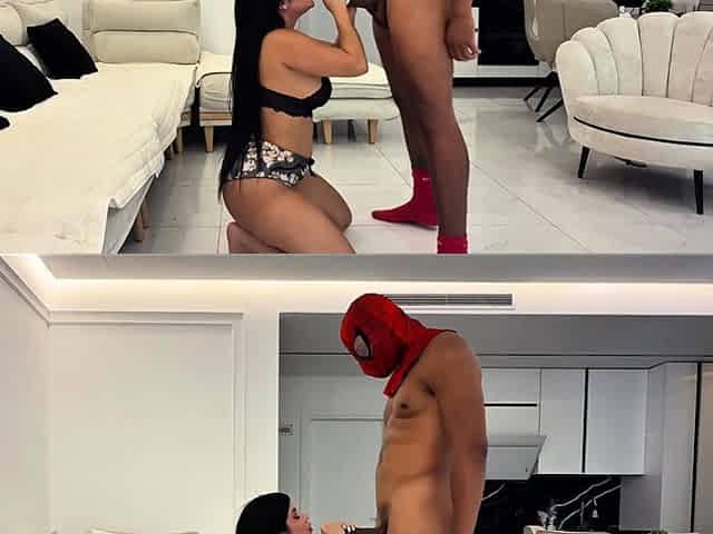 Spiderman Fucks Me With His Big Black Cock When He Breaks