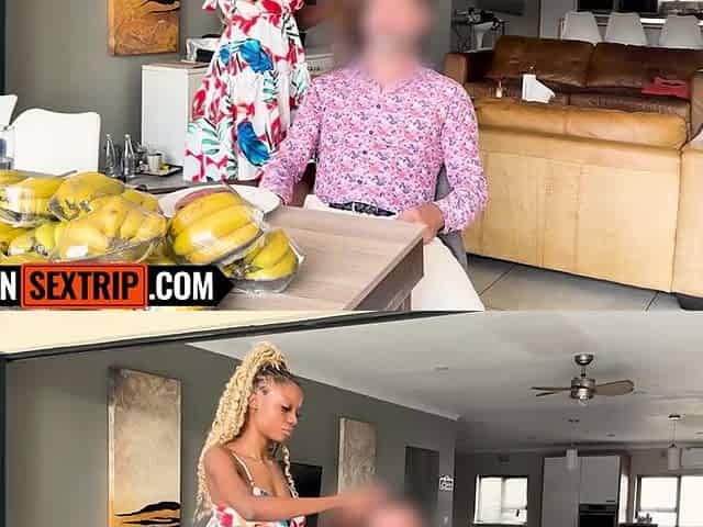 Breasty Afro Whore Opens Up To Drink Giant Load POV In Interracial Bang
