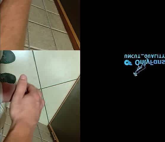 constricted foreskin joy, ramrod ring in a public washroom phimosis schlong