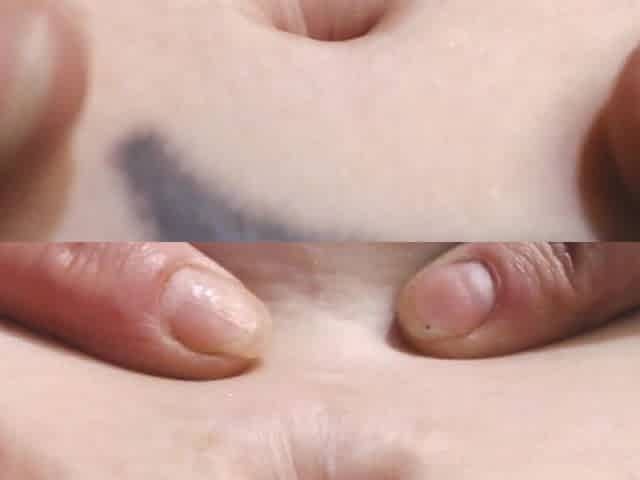 Close up Deep Belly Button