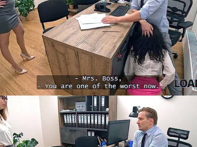 LOAN4K. Female Boss is banging her clerk on the office table as a secret