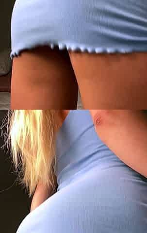 Blonde solo jerking off