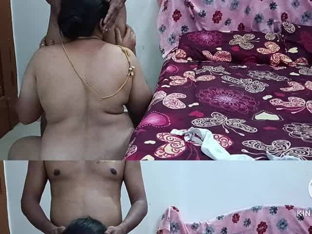 Desi Aunty Showing Boobs and Doggy Position Front Position of Secret Sex