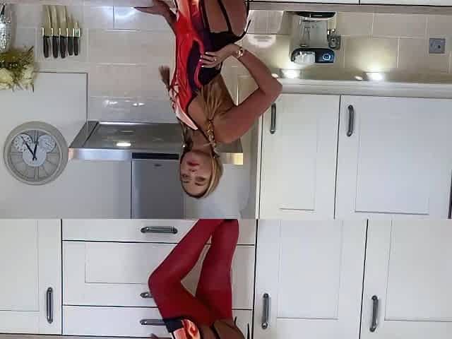 Busty amateur blonde solo