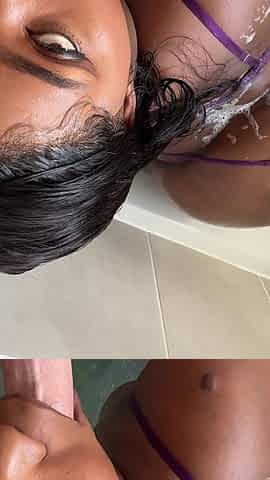 Thick Ebony Girl Takes a White Cock in Her Ass