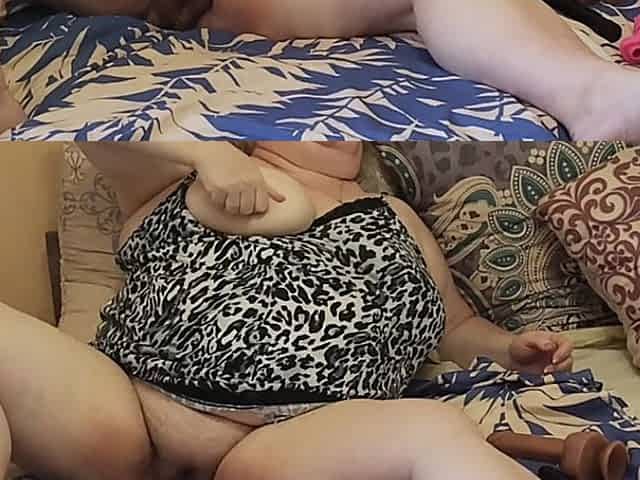 Mother-in-law with Big Cunt Masturbates with Toys