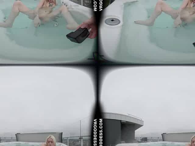 Hot 18yo Blonde Alice Rooftop Jacuzzi Masturbation Outdoors