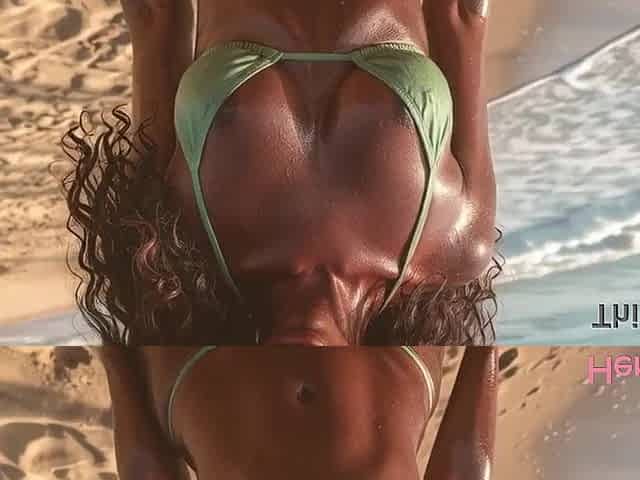 Ebony mom let me screw her right on the beach [AI]